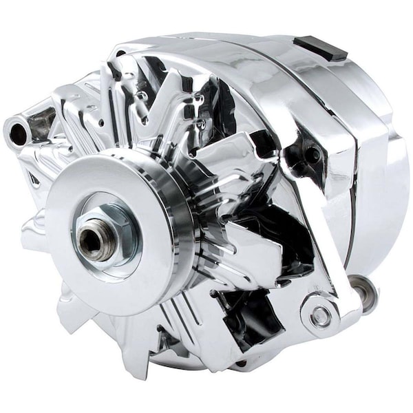 Allstar Performance Allstar Performance ALL80505 100 amp Single Wire Chrome Alternator for GM ALL80505 - main